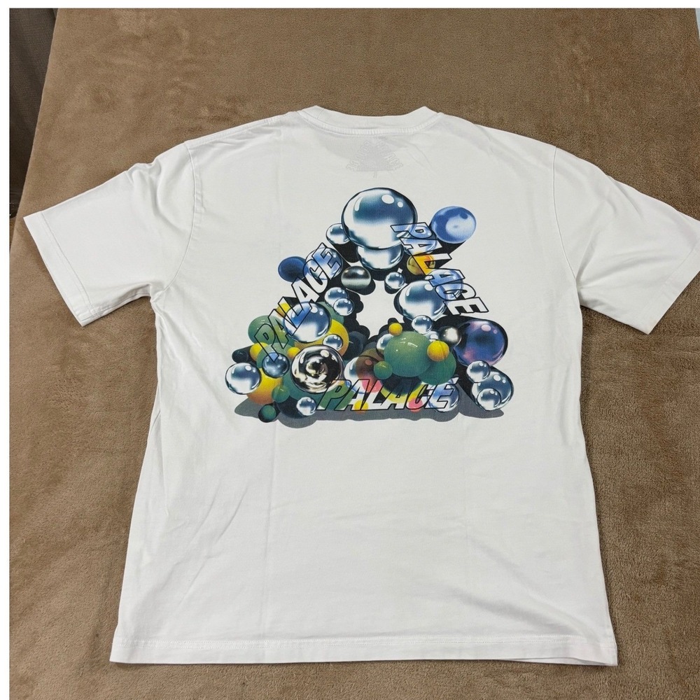 Palace‎ Skateboards Bubbling Print T-Shirt Mens Large White Short sleeve - Picture 5 of 8